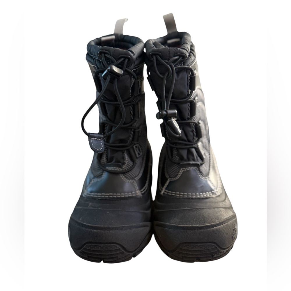 The North Face Black and Burgundy Winter Boots